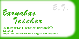 barnabas teicher business card